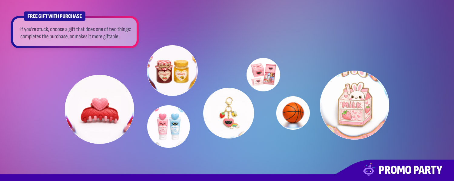 Free gift with purchase ideas - choose a gift that completes the purchase or makes it more giftable